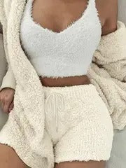 Ensemble Pyjama Crop Top 3 pièces