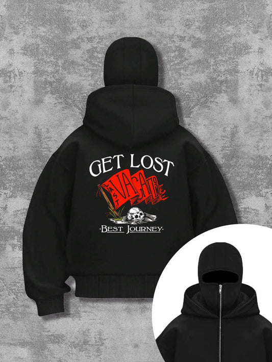 Masked Zipped Hoodies GET LOST