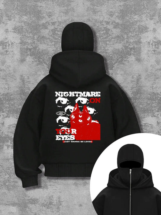 Masked Zipped Hoodies NIGHTMARE